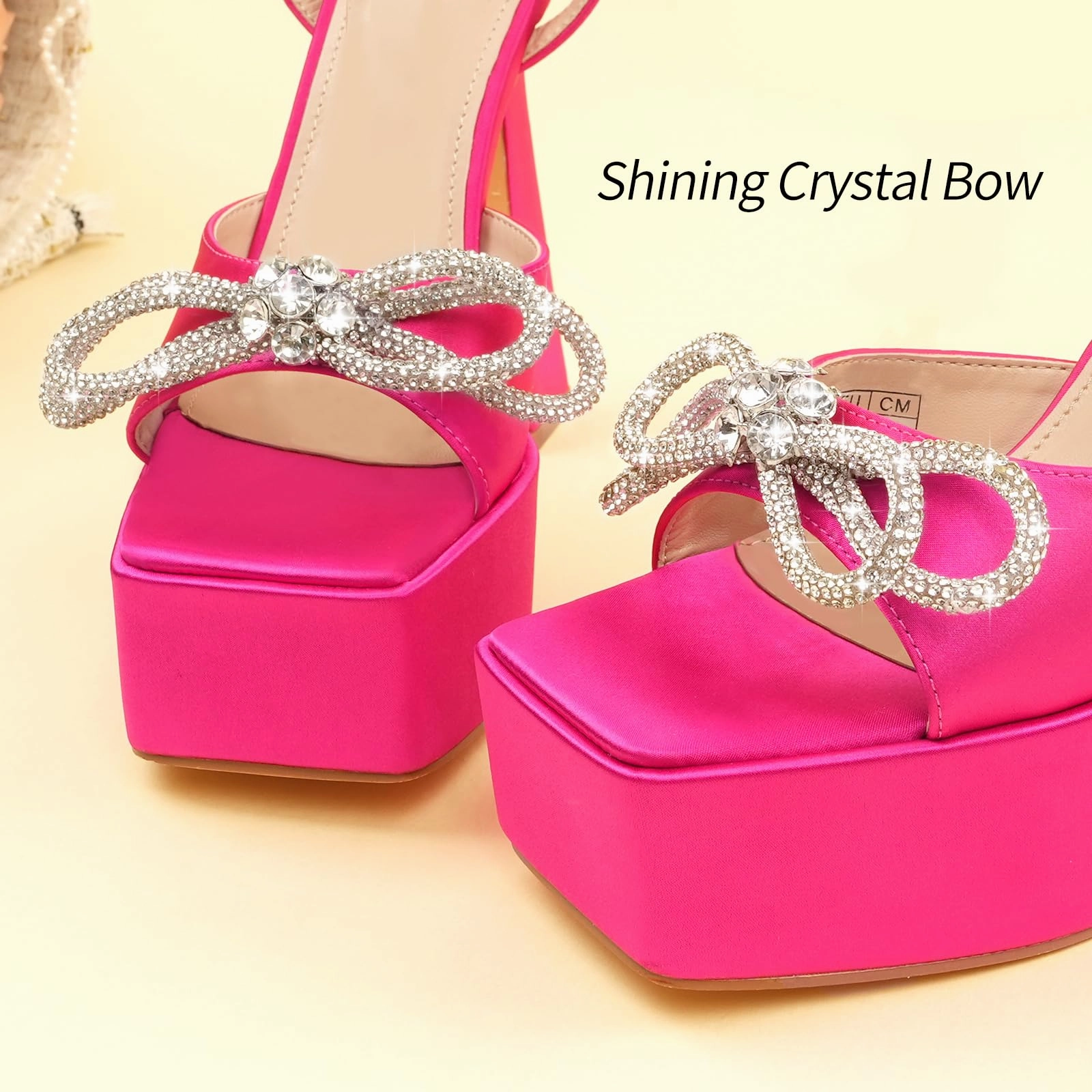 Fuss High Heels JENN ARDOR Womens Platform Heels Lace Up High Strappy Sandals 5 inch Chunky Prom Shoes (tie-up/buckle)