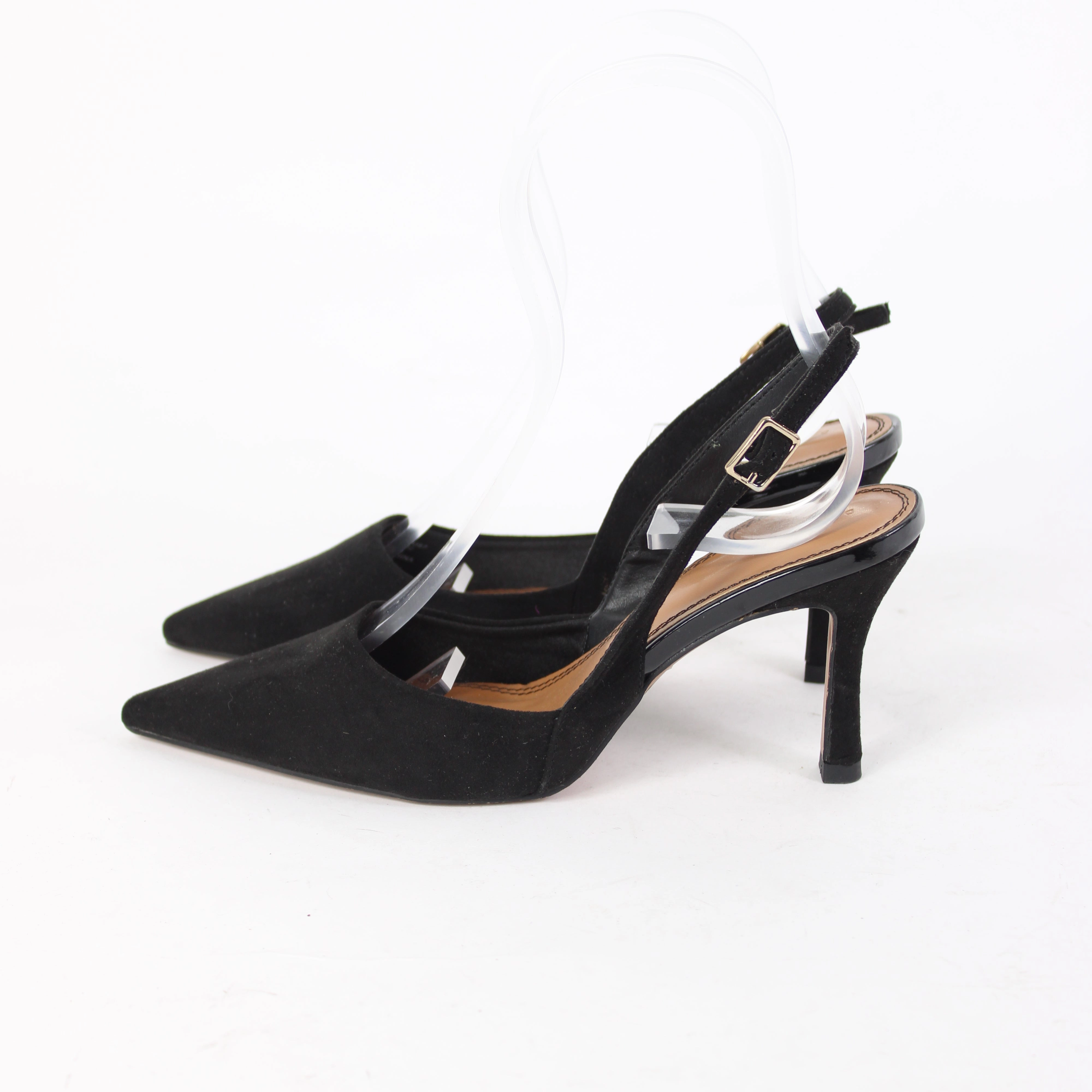 High Heel Shoe Sole ASOS Black Sling Back Heels