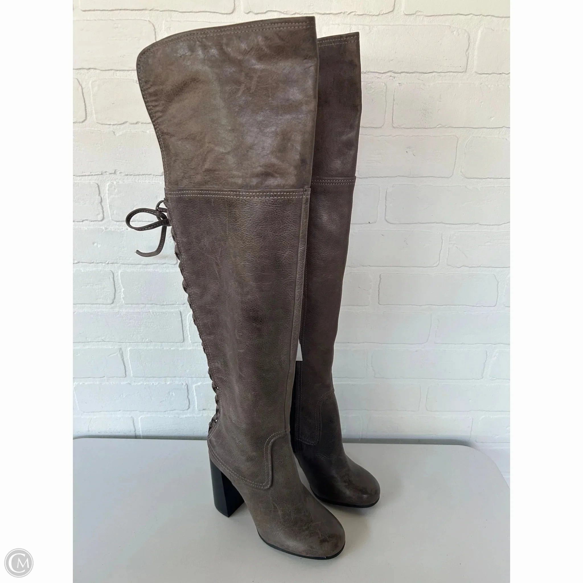 Boots Over-the-knee Heels By Vince Camuto In Brown, Size: 6 Hiking