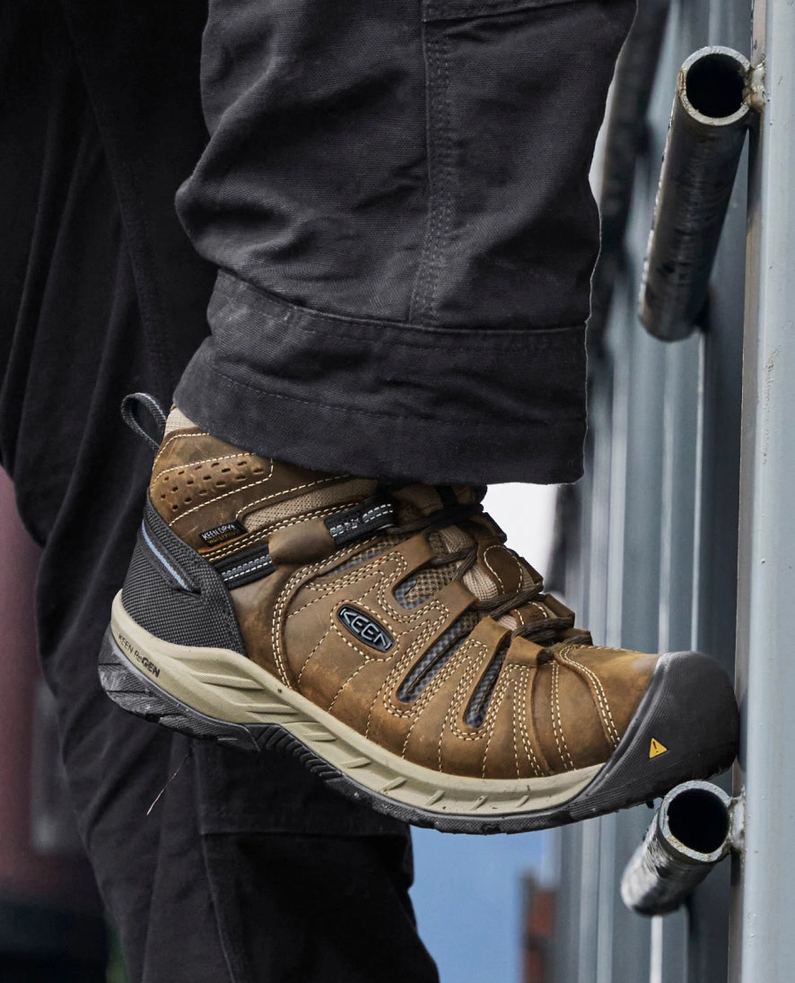 Best Hiking Boots For Hot Climate Men's Flint II Waterproof Boot (Steel Toe)  |  Cascade Brown/Orion Blue