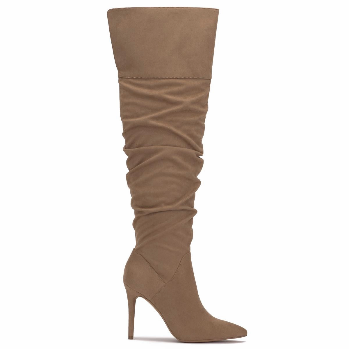 Militar Boots Loury Womens Stiletto Faux Suede Over-The-Knee Boots