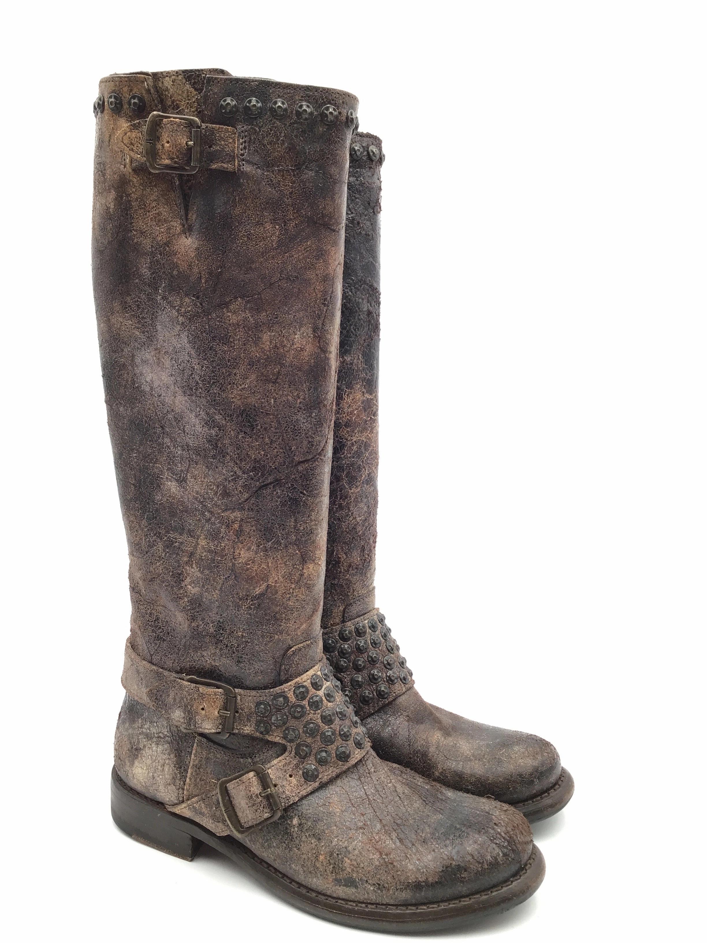 Brazo Boots Boots Mid-calf Flats By Frye In Brown, Size: 8