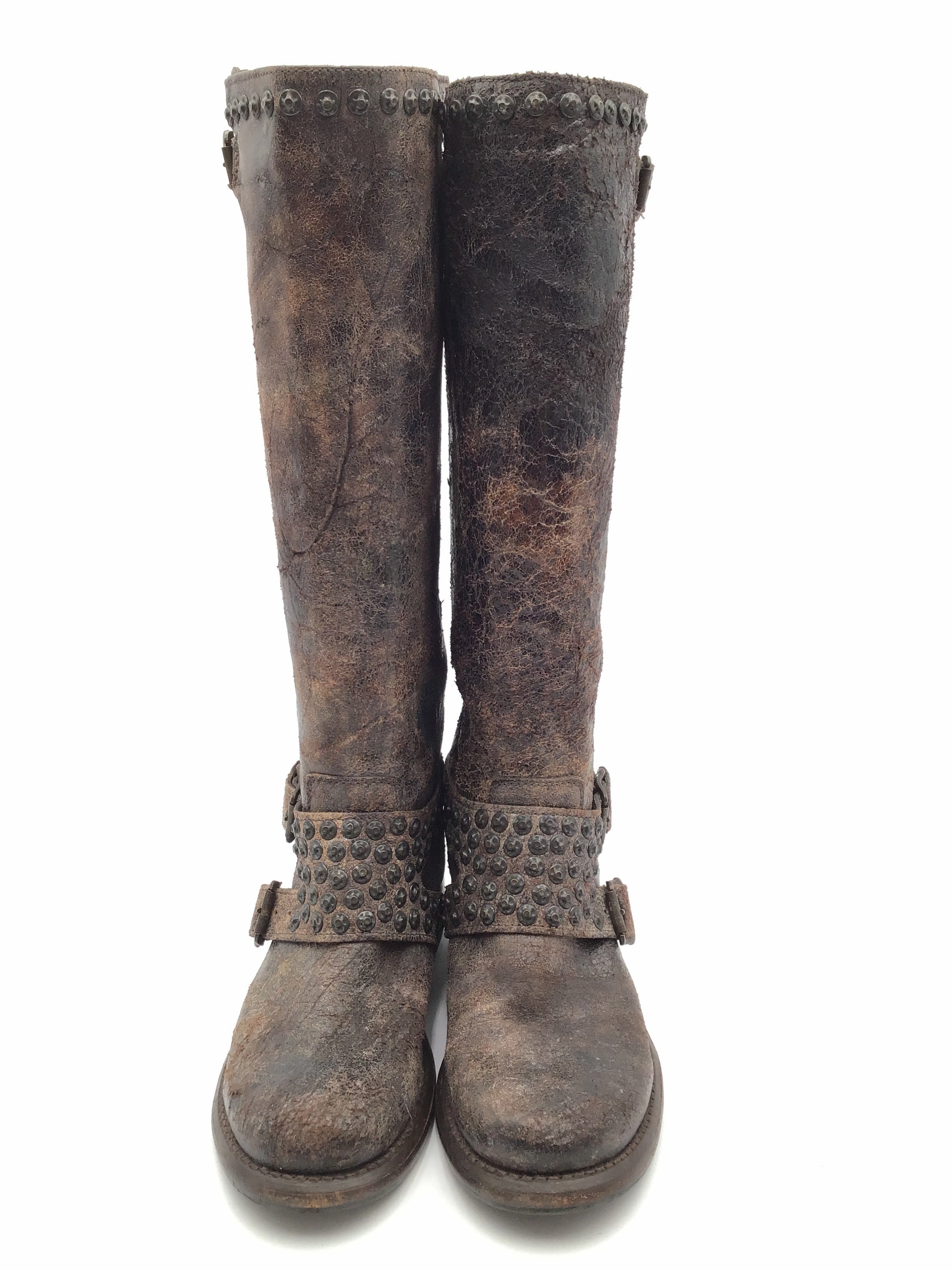 Boots Mid-calf Flats By Frye In Brown, Size: 8 Push In Boots 2