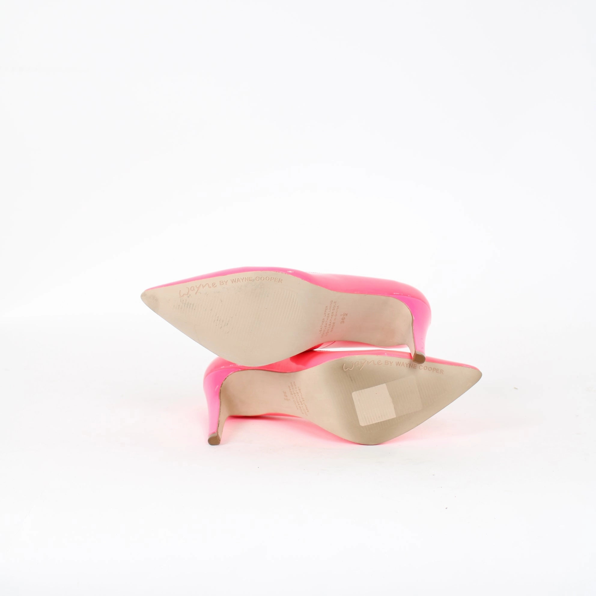 Knee High Low Heel Boots Wayne Cooper Pink Pointed Heels