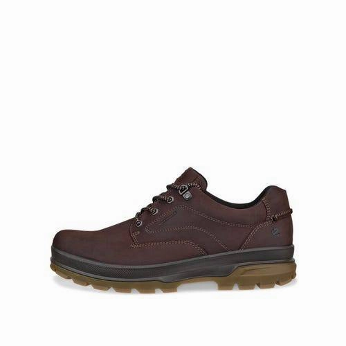 Waterproof Toe Shoes ECCO Rugged Track 838134 02178 Mens Mocha Leather Waterproof Lace Up Shoes