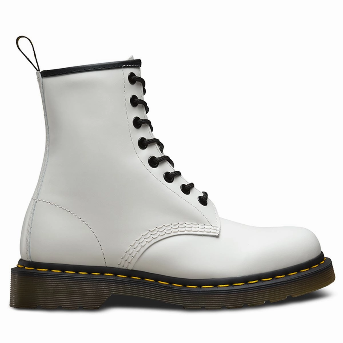 Dr. Martens 1460 Smooth Leather Unisex Ankle White Boots High Heel Ankle Boots Stiletto