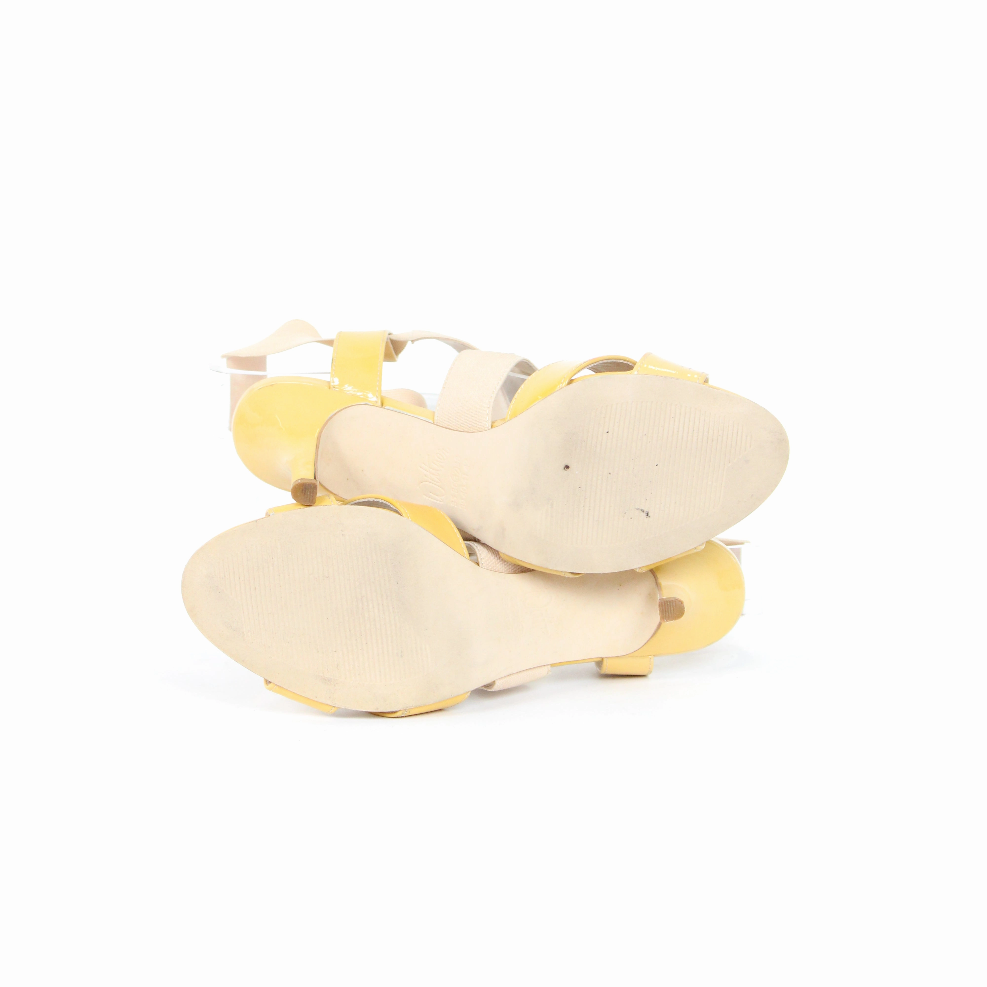 Wittner Mustard Strappy Heels Journee High Heels