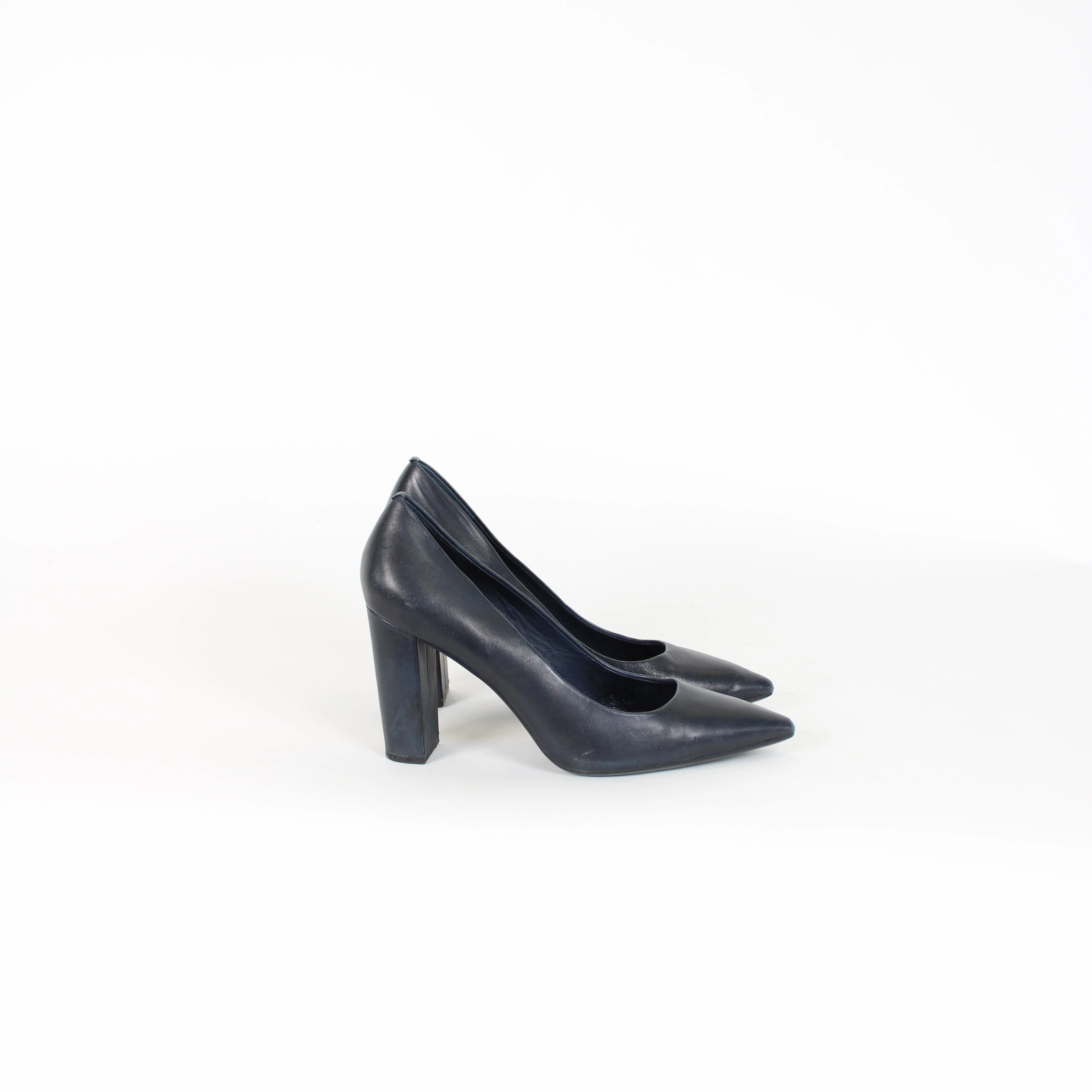 High Heels Stockings Wittner Navy Block Heels