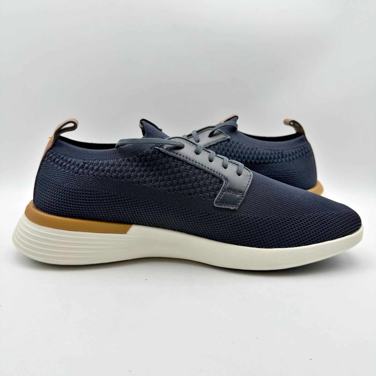 Wolf & Shepherd Mens Swiftknit Derby Sneakers US 6 EU 39 Navy Knit NIB Leather Derby Shoes