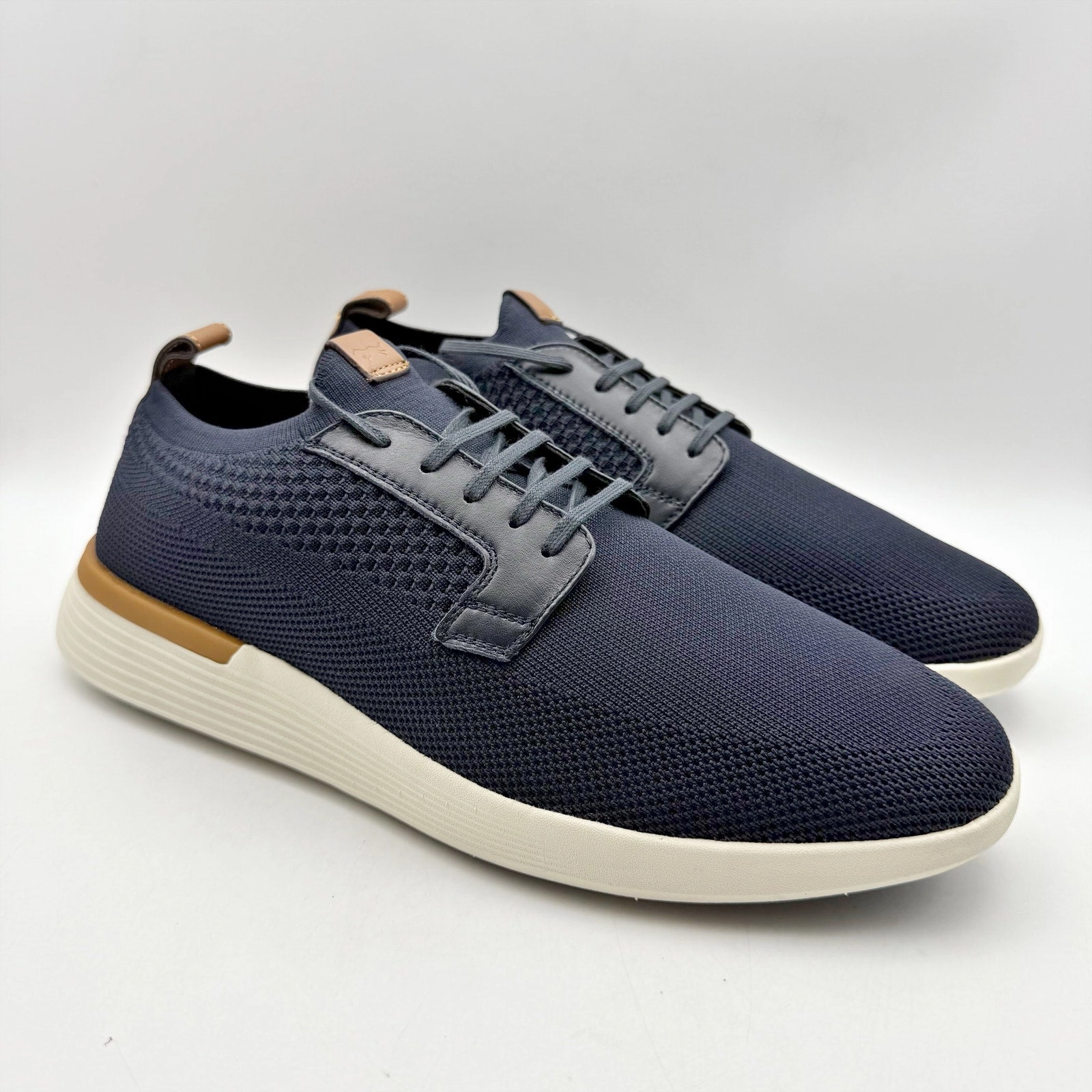 Leather Oxford Lace Up Shoes Wolf & Shepherd Mens Swiftknit Derby Sneakers US 6 EU 39 Navy Knit NIB