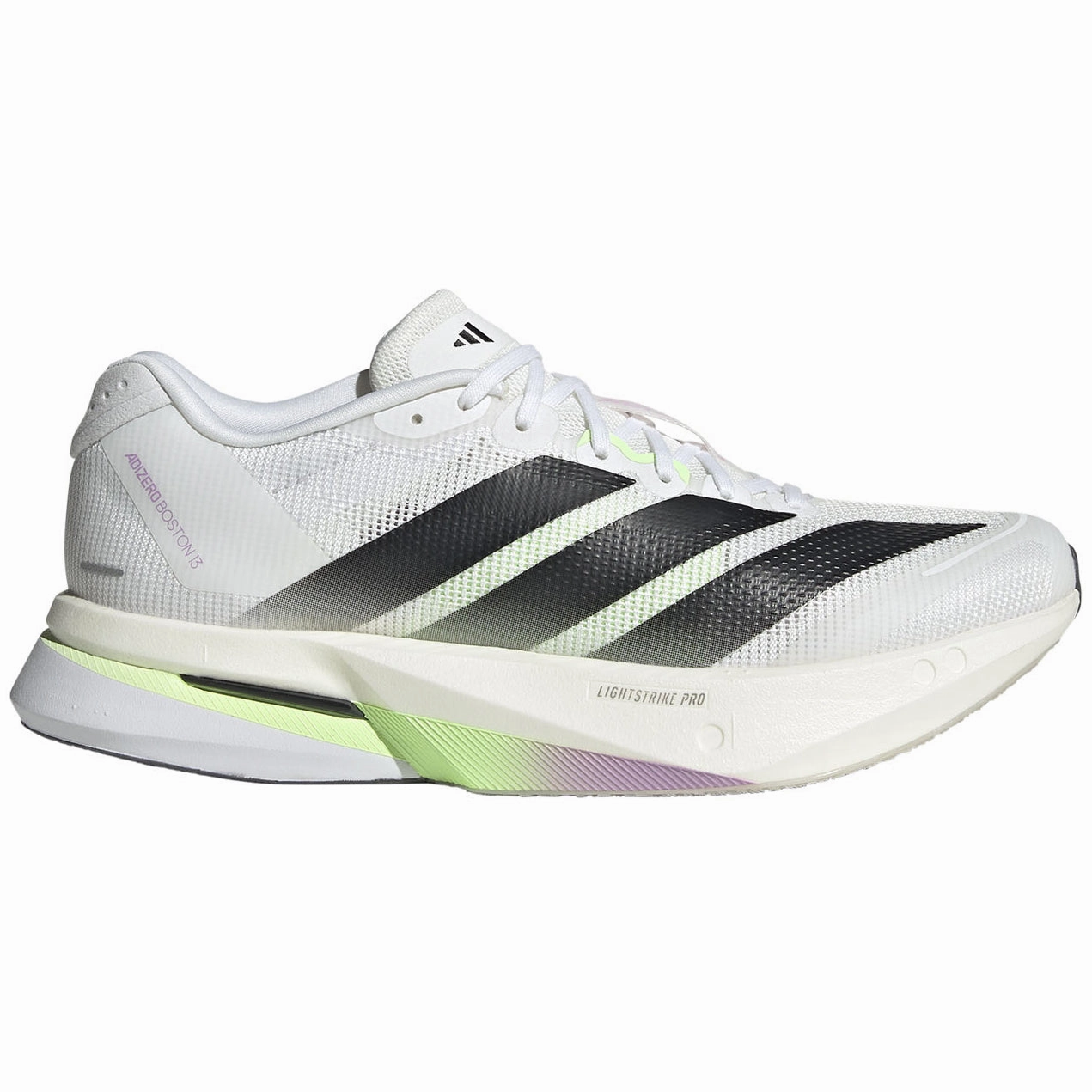 Women's Adizero Boston 13 Running Shoes White / Core Black / Dash Grey Soccer Shoes Adidas Ace