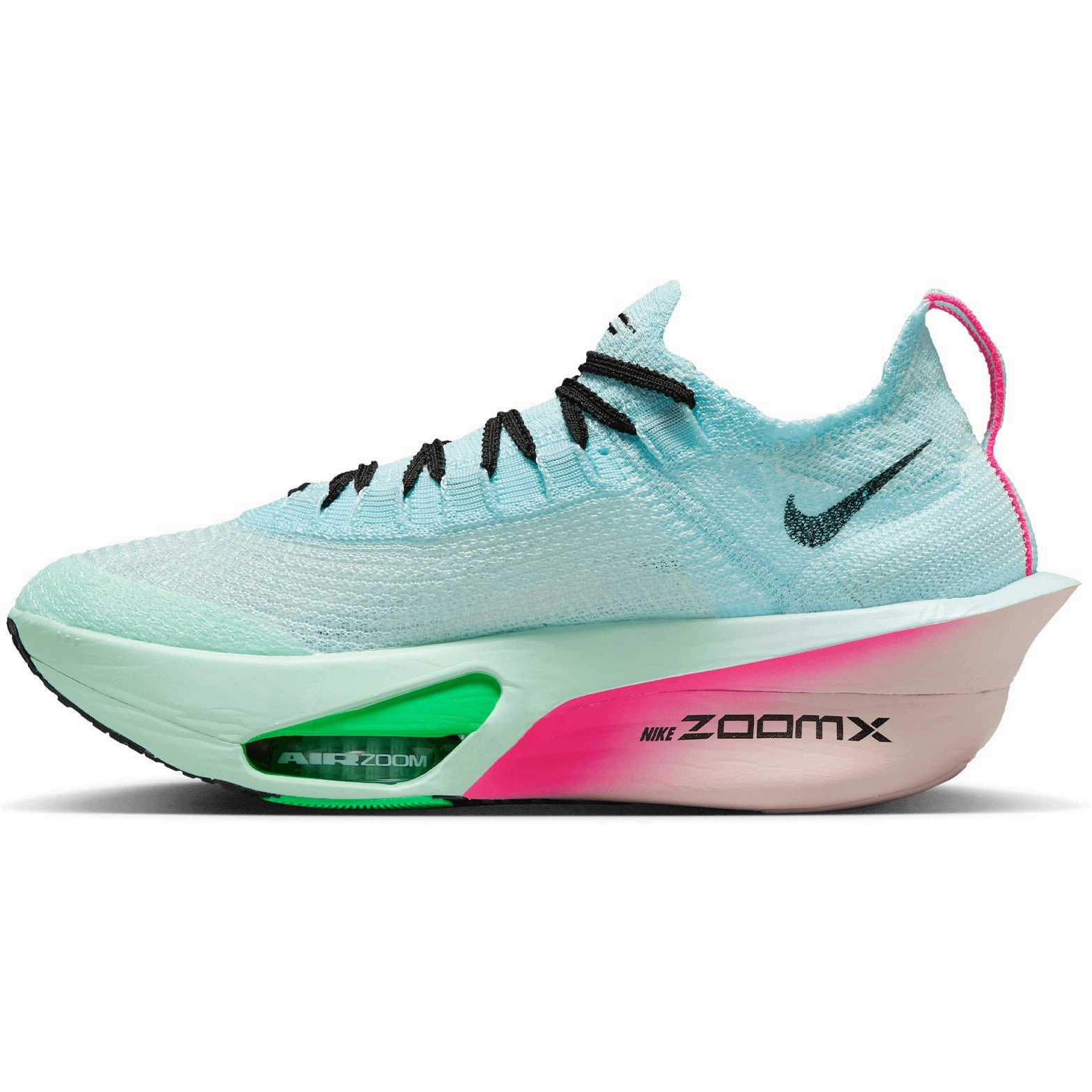 Women's Alphafly 3 Running Shoes Glacier Blue / Mint Foam / Green Shock / Black Nike Pronation Shoes