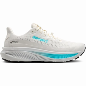 Women's Ghost 17 GORE-TEX Running Shoes Coconut / Oyster / Blue Mt500 Burner Clipless Waterproof Shoe