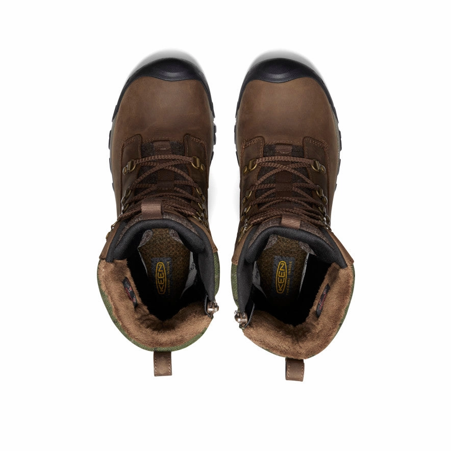 Women's Greta Tall Waterproof Boot  |  Dark Earth/Green Plaid Hiking Boots For Metatarsalgia