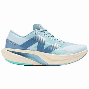 Women's New Balance FuelCell Rebel v4, Quarry Blue/Chrome Blue/Heron Blue, 7 B Medium Basic New Balance