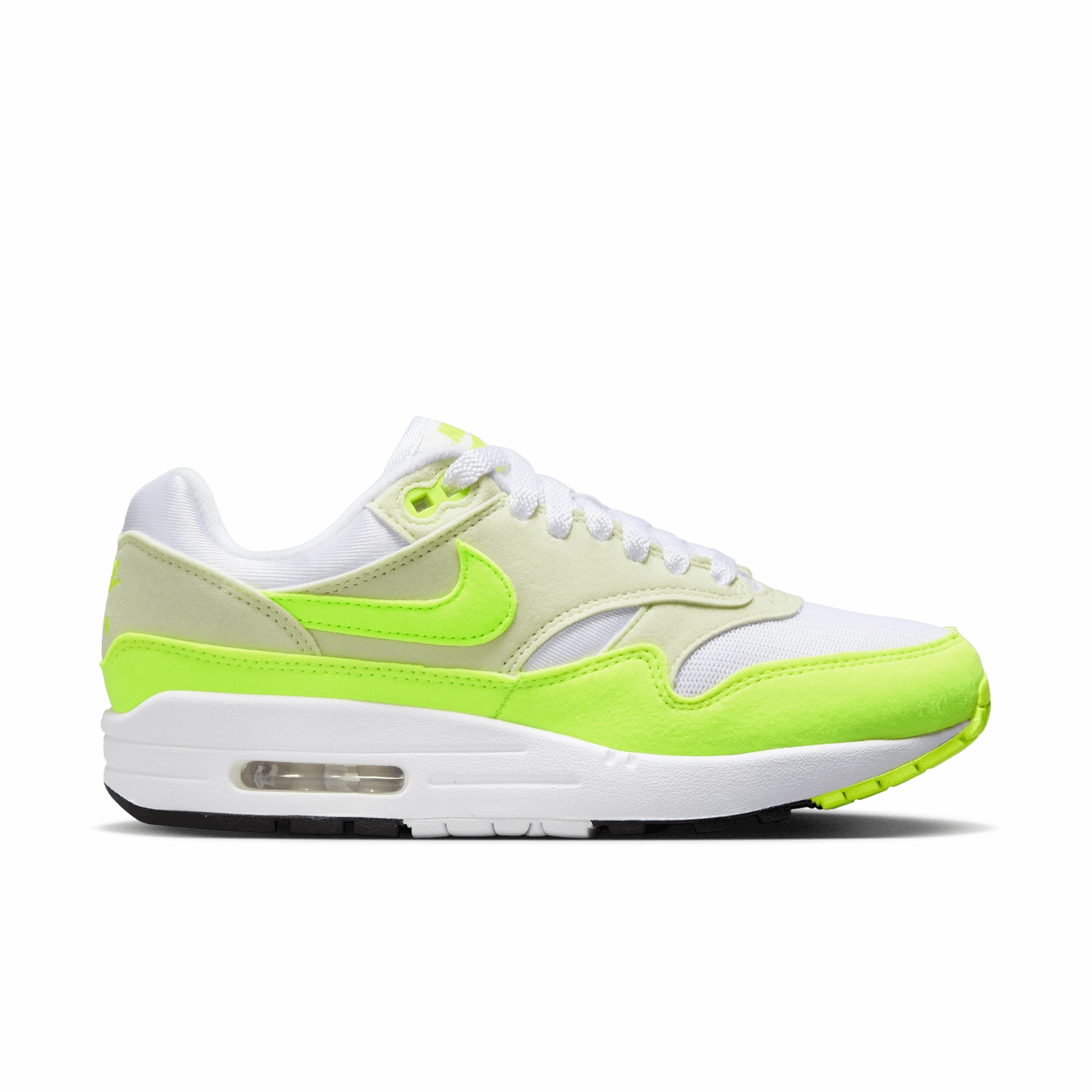 Women's Nike Air Max 1 'White/Volt' Nike Shoes Drip