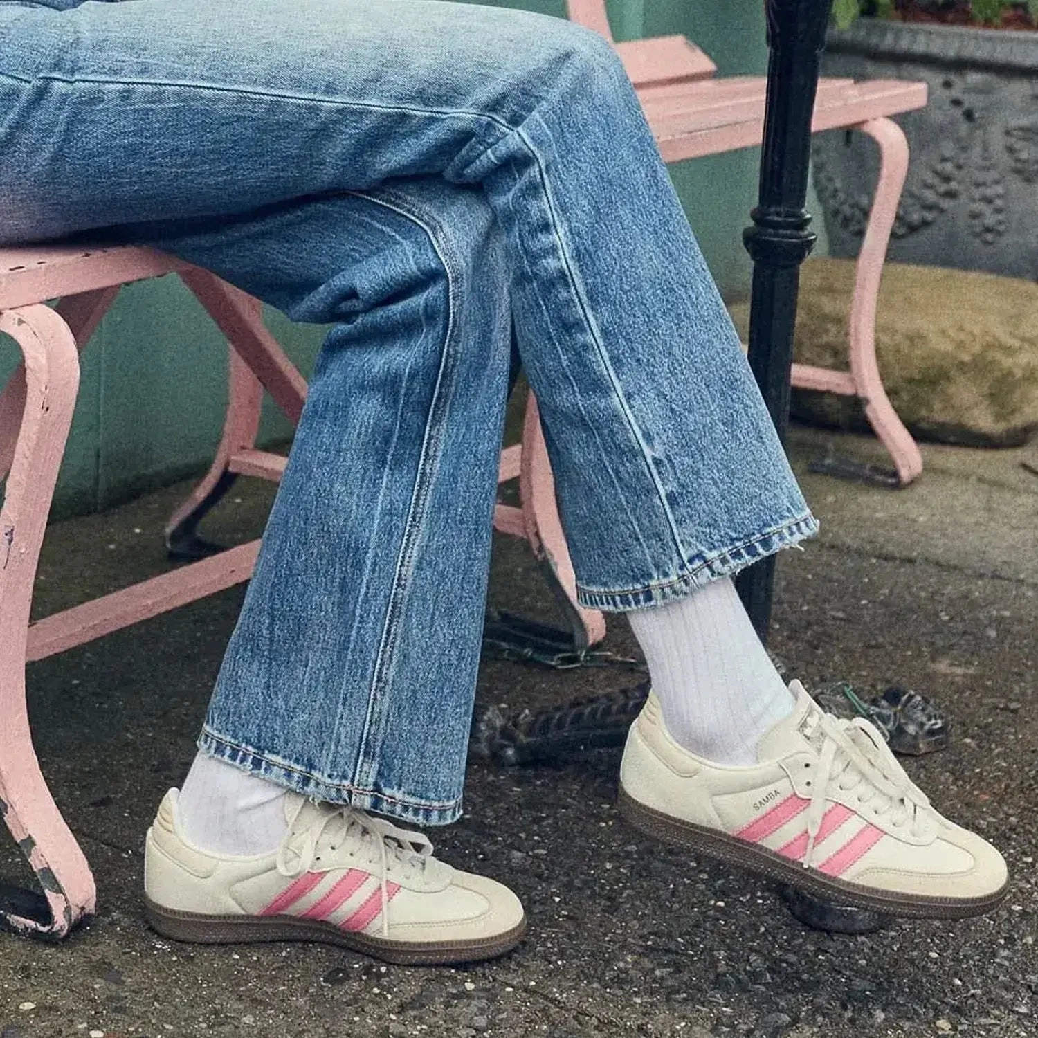 Adidas Classic Samba Shoes Women's Originals Samba OG "White Lucid Pink"