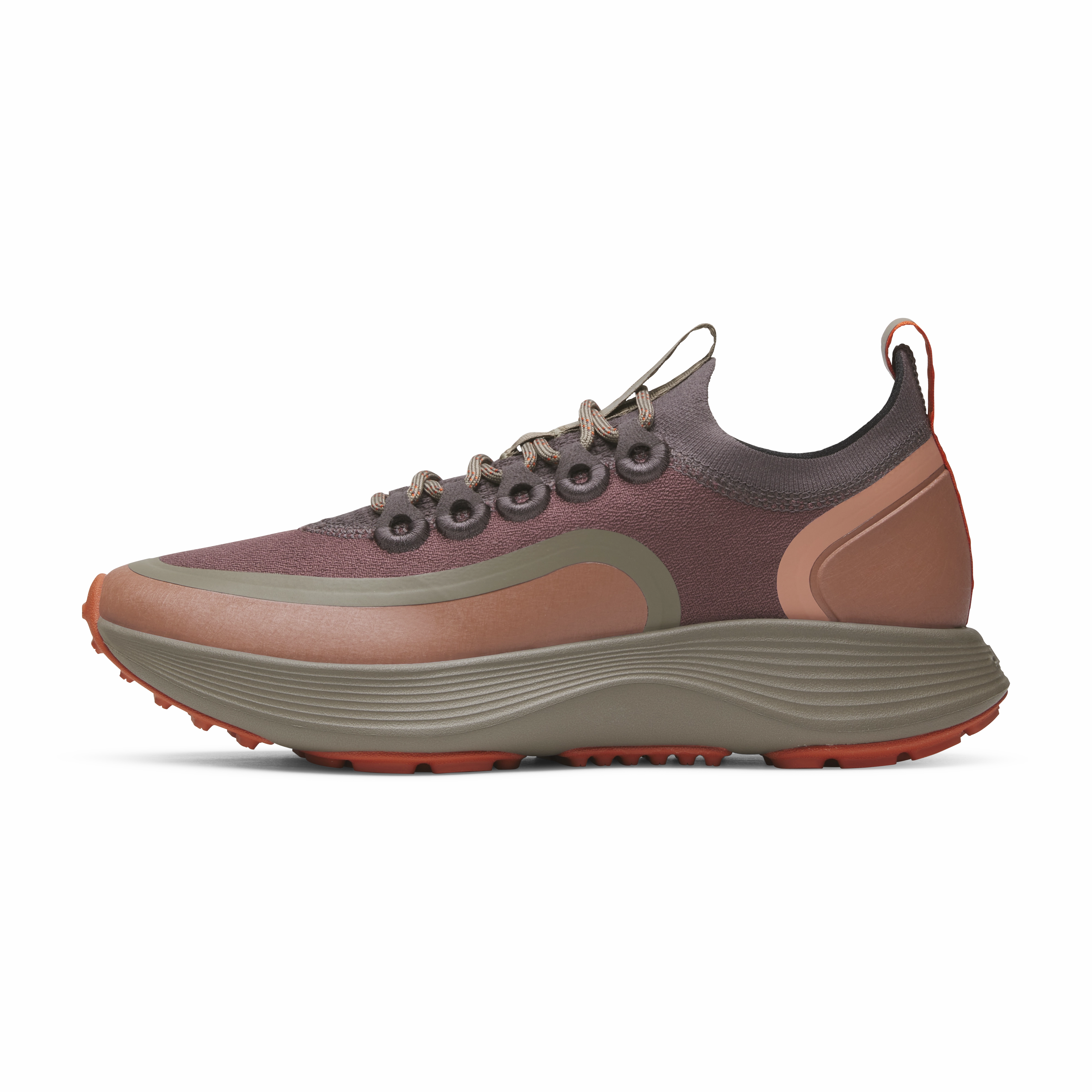 Stiff Trail Running Shoes Women's Strider Explore - Hazy Burgundy (Weathered Brown Sole)