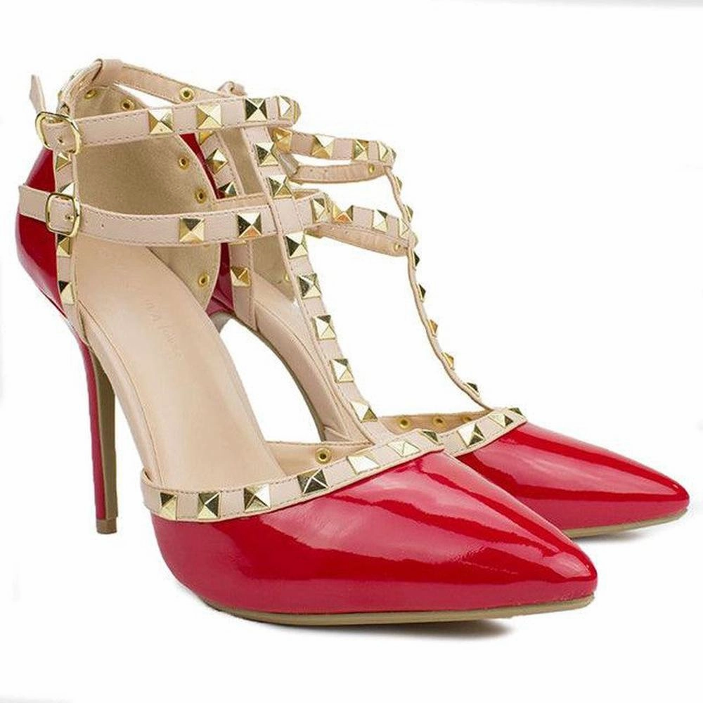 Women's Wild Diva Adora-64 Studded Pointy Toe Heels High Heel Shoe Shopping