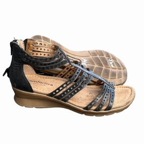 Womens  Comfortiva Kaelin Gladiater Sandal  7.5W Black Leather Five Ten Synthetic Hiangle Climbing Shoe