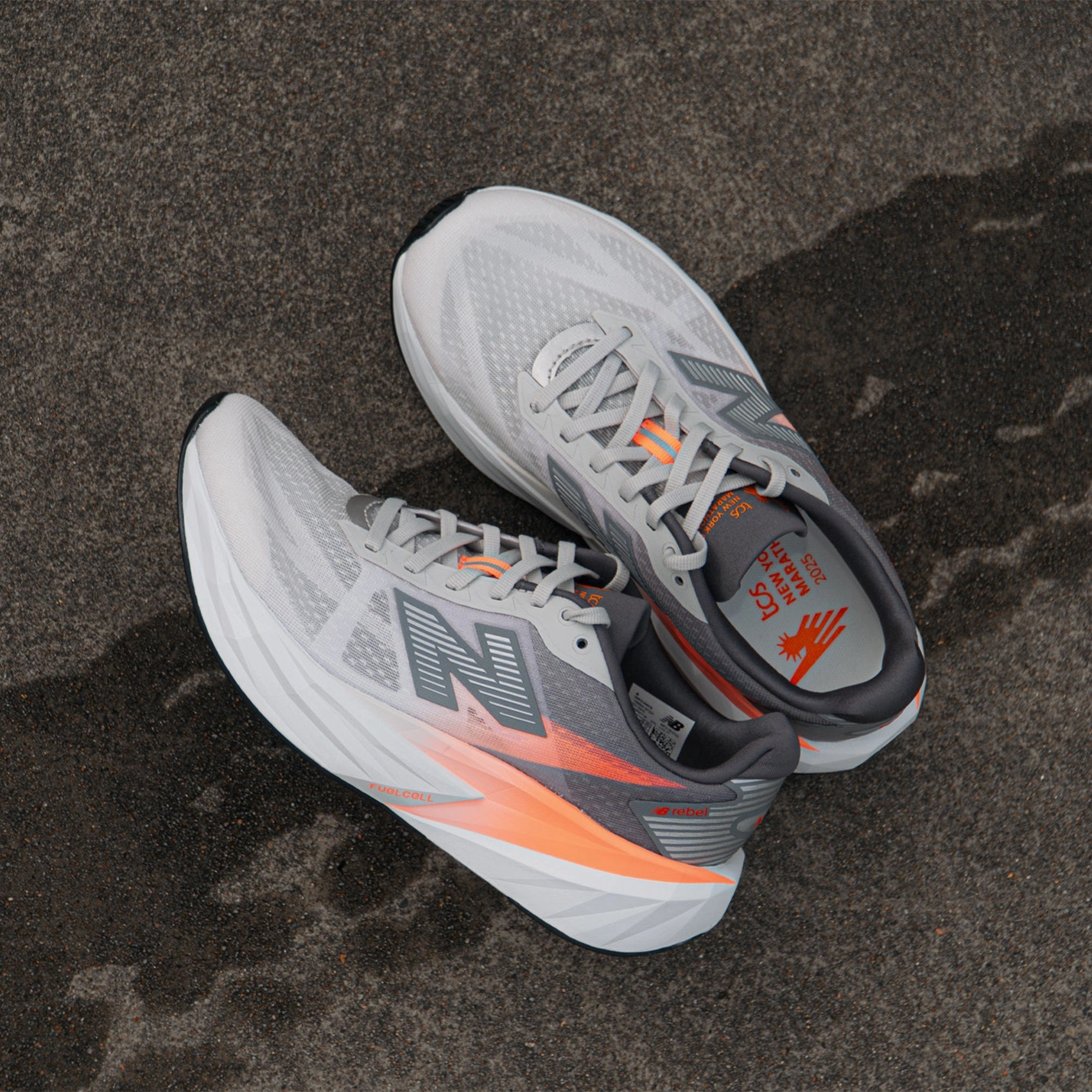 Womens New Balance FuelCell Rebel v5 TCS NYC Marathon Pink Haze New Balance 9060