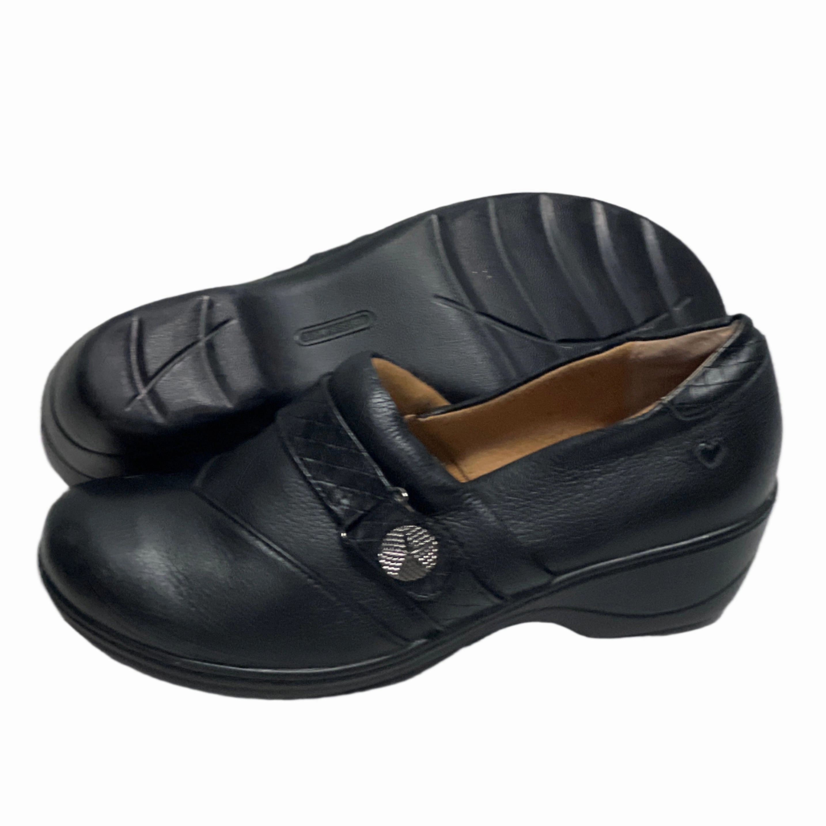 Womens Nurse Mates Kris Pillow-top lightwiect Comfort  Clog 11M Black leather Rei Garage Sale Climbing Shoes
