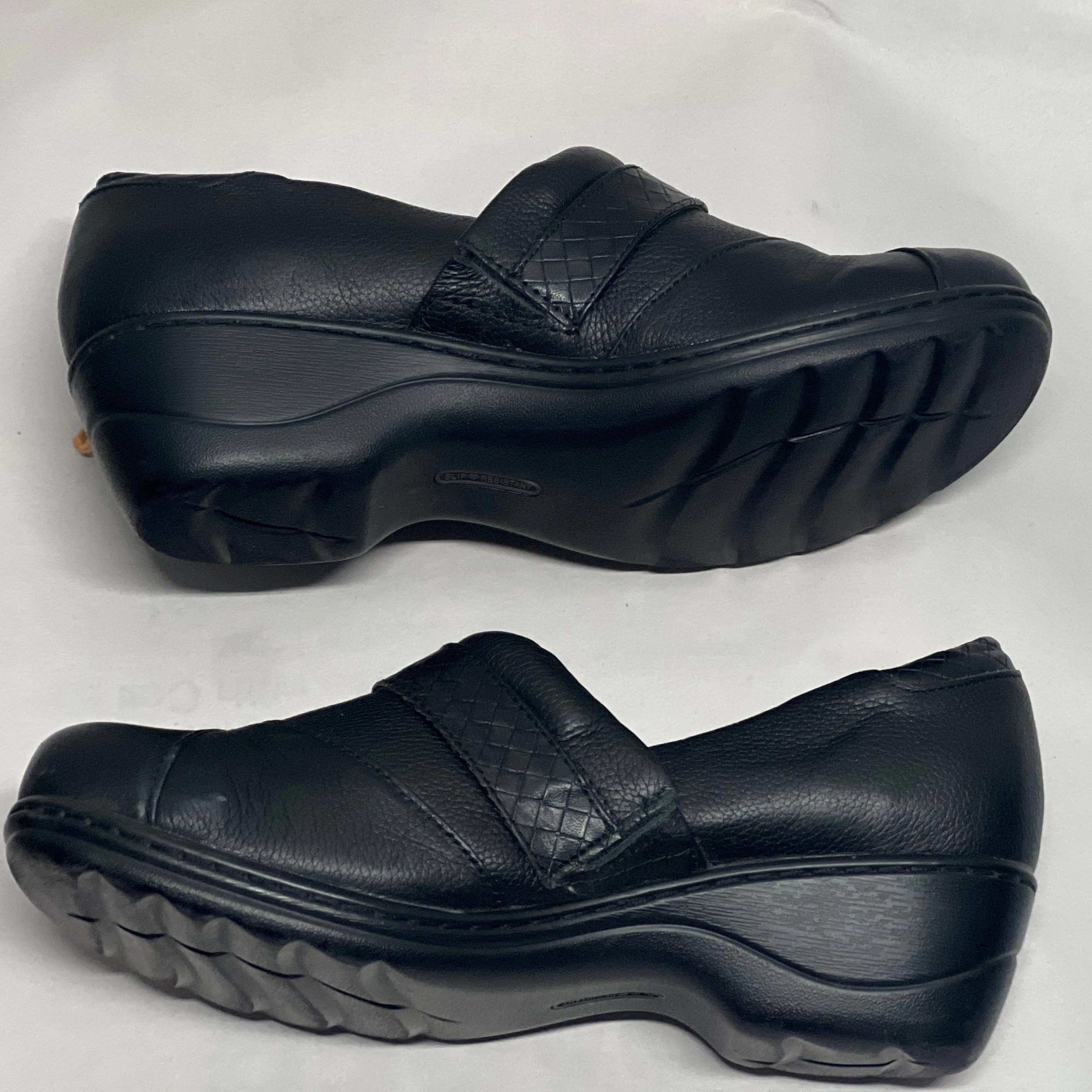 Womens Nurse Mates Kris Pillow-top lightwiect Comfort  Clog 11M Black leather Climbing Shoes For Indoor Bouldering