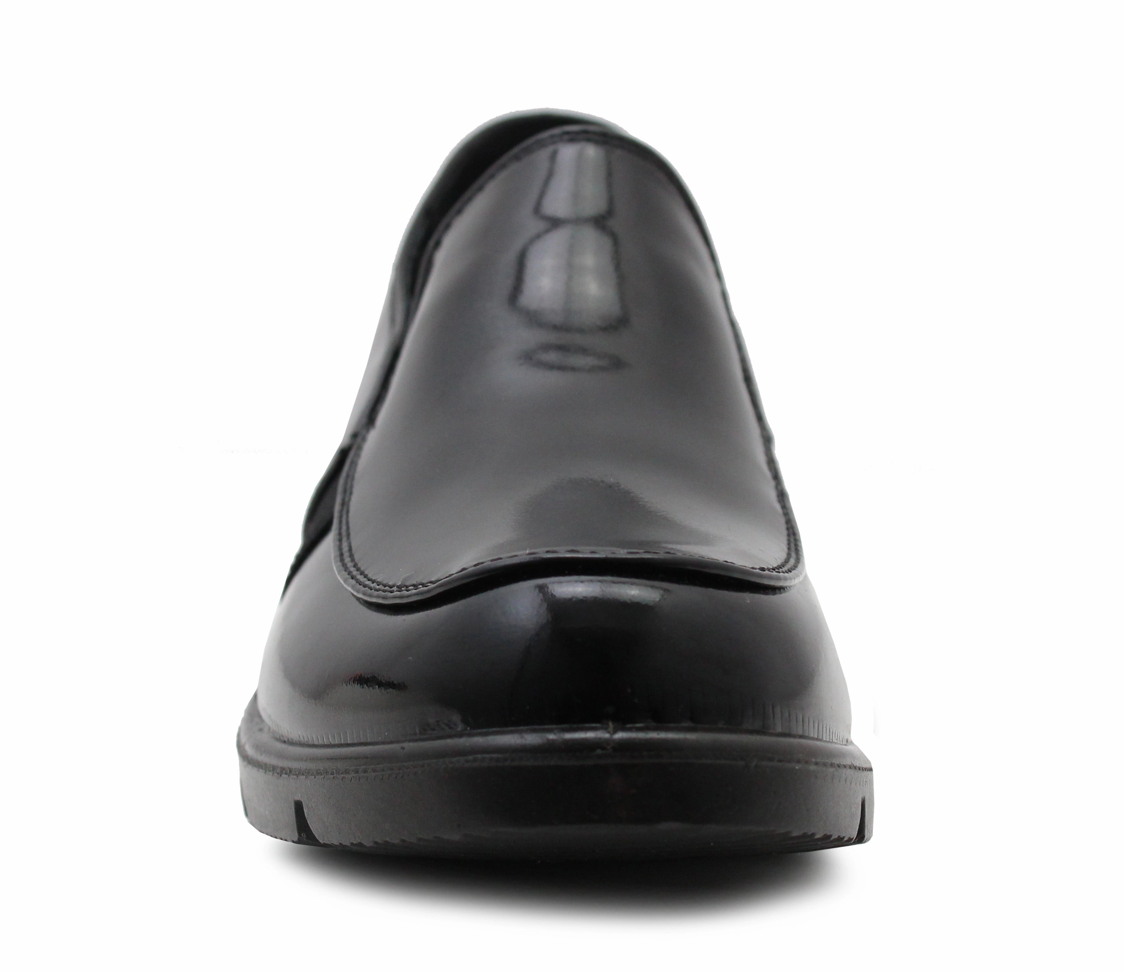 Womens Slip On Loafers Black Patent Ladies Casual Smart Twin Gusset Low Wedge Flat Office Moccasin Pumps Shoes Our Legacy Loafers