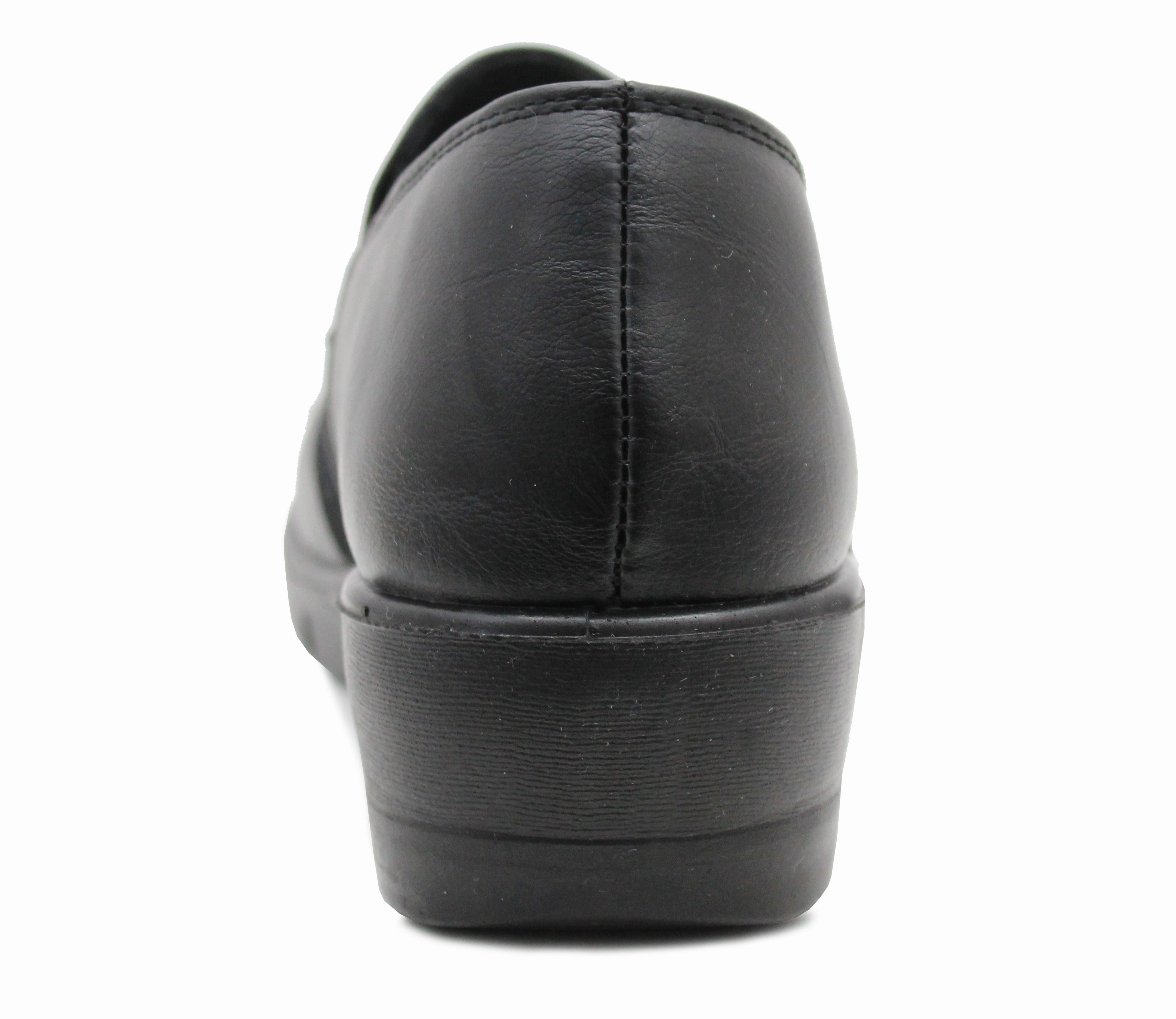 Loafers Brown Womens Slip On Loafers Black PU Ladies Casual Smart Twin Gusset Low Wedge Flat Office Moccasin Pumps Shoes