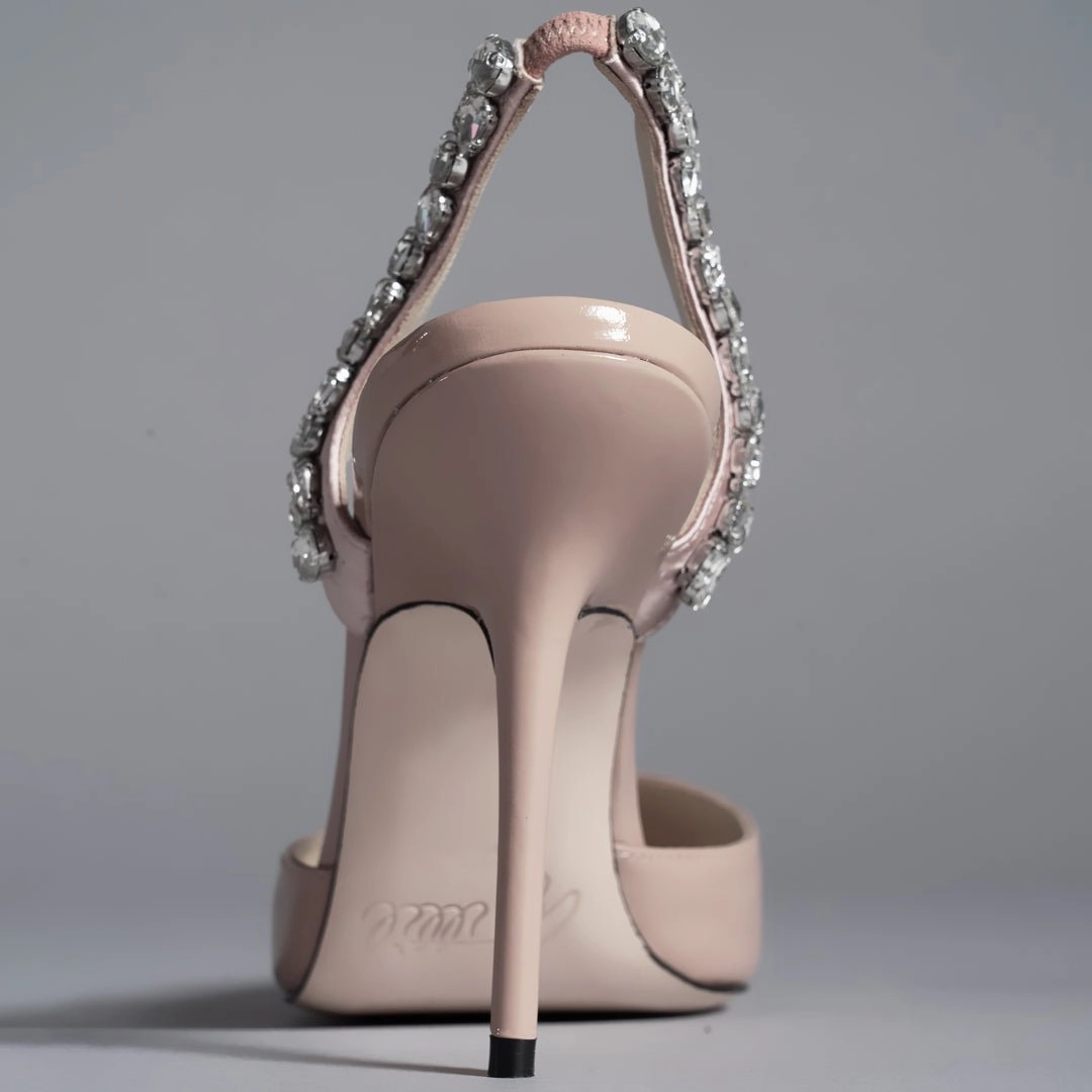 SOLEIL SLINGBACK TAN KITTEN String High Heels