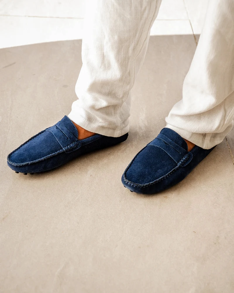 Suede Driver Loafers