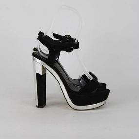High Heels With Rhinestones Zu Black Platform Heels
